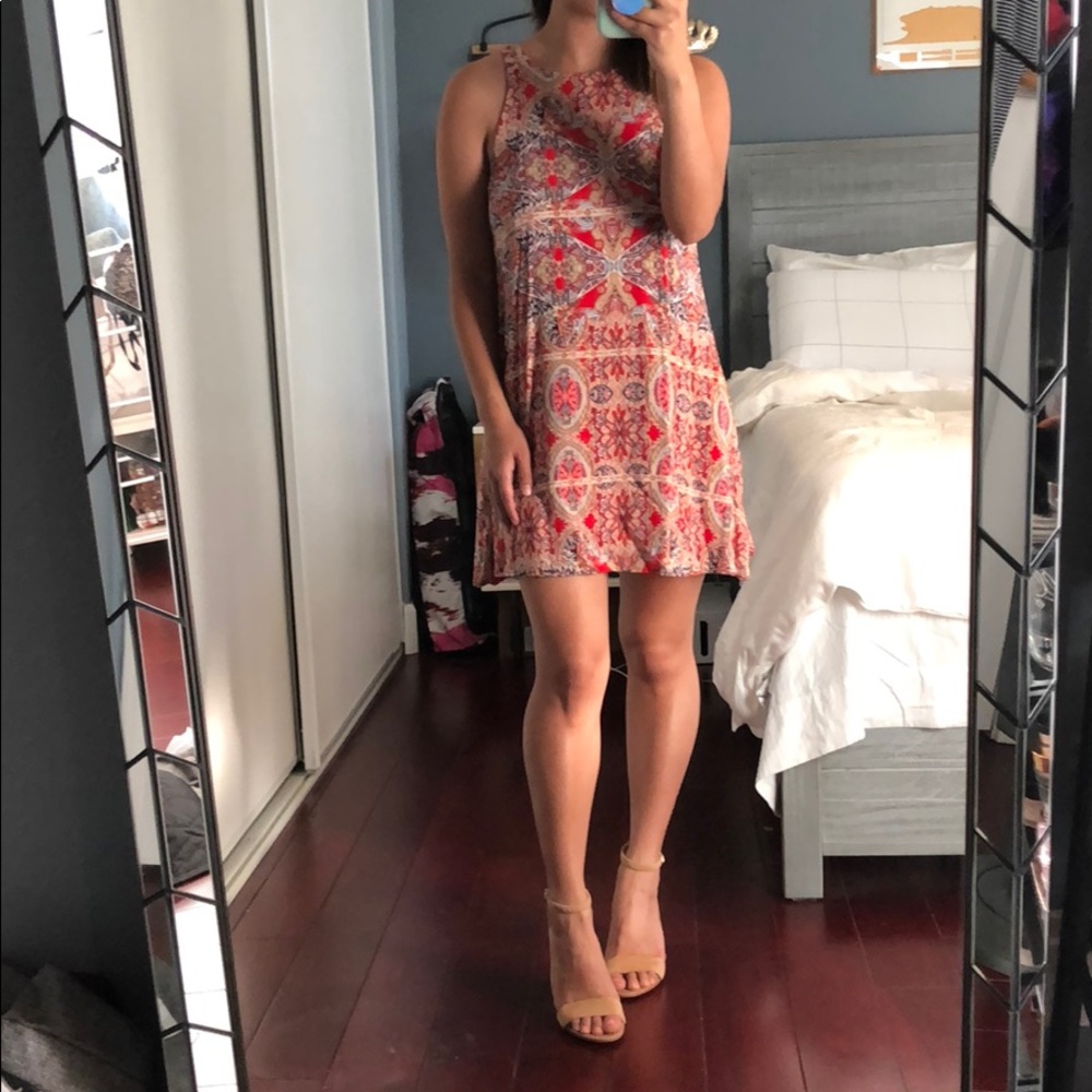 Patterned shift dress